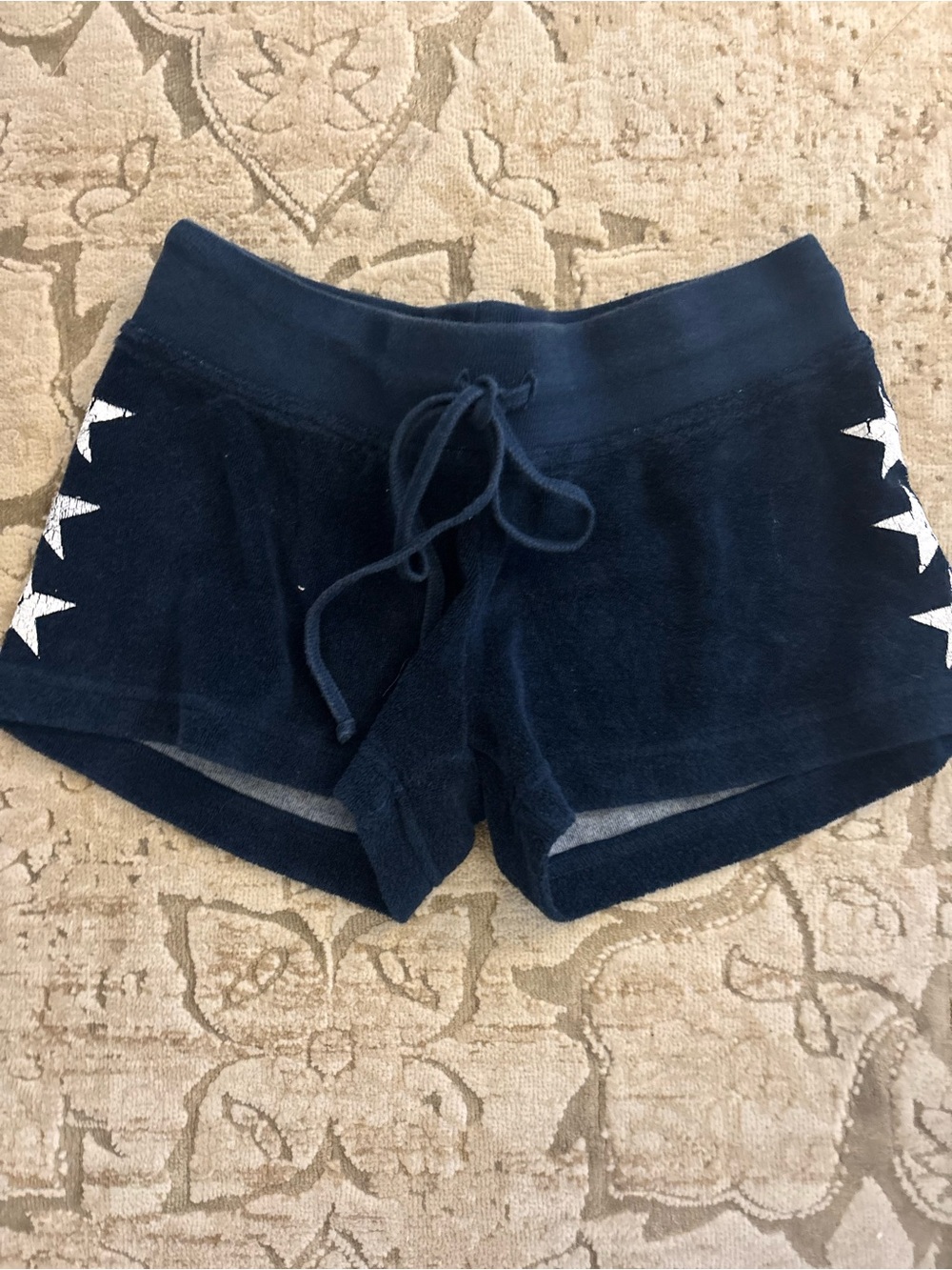 Hard Tail Navy Star-Accent Kids Shorts